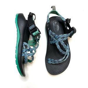 Chaco ZX1 Sandals Kids Size 1 Big Girls Teal Purple Black Hiking Outdoor Shoes